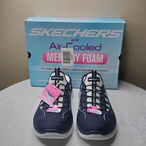 NIB Skechers Women's Summits Plus Slip-On Running Shoes 150617 US 11 Navy